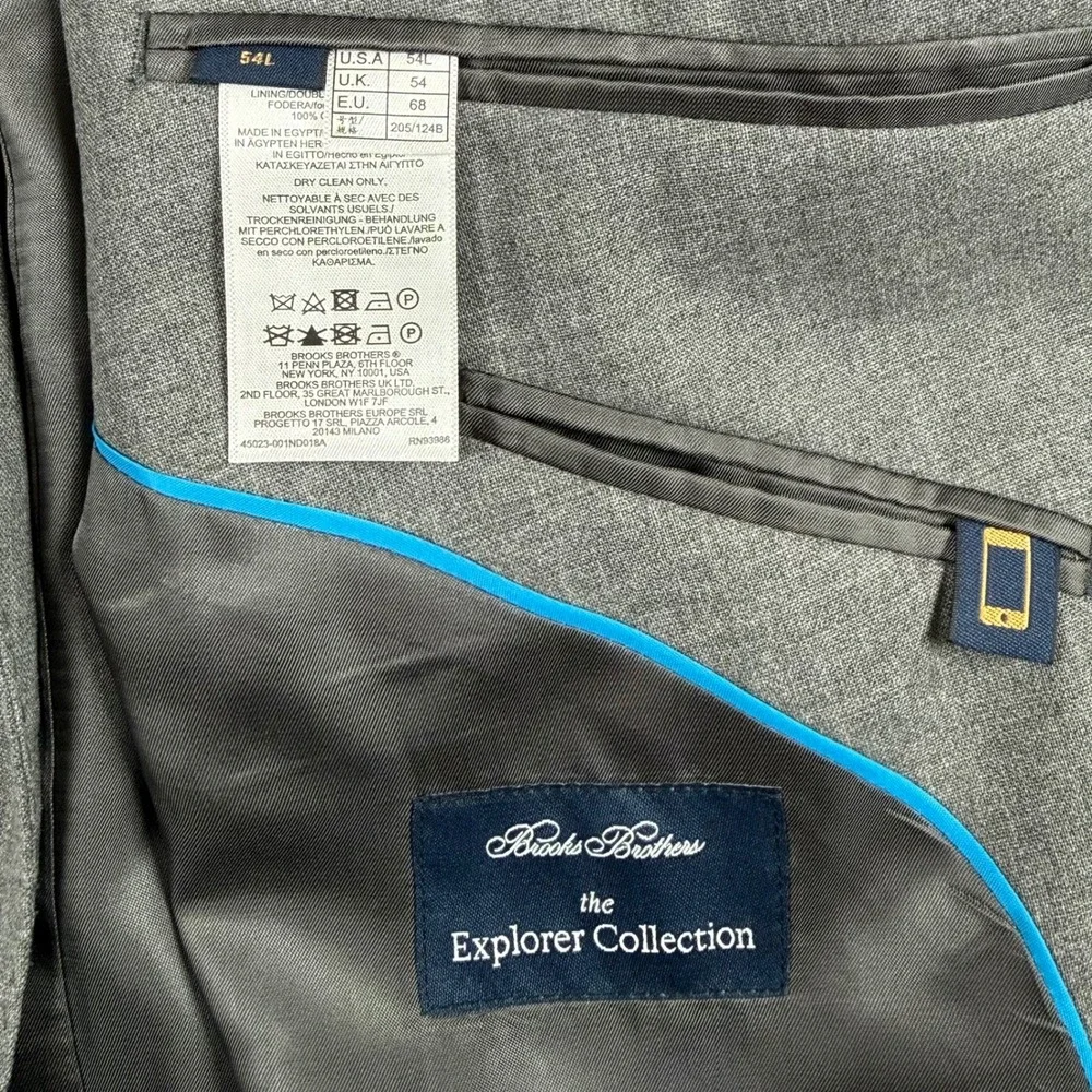 NEW Brooks Brothers Mens 54L Explorer Collection Vitale Barberis Canonico Blazer